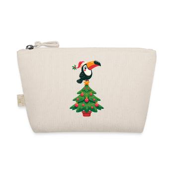 Christmas Tree Tropical Bird Toucan Bird of Paradise - Organic Pouch - nature - Front