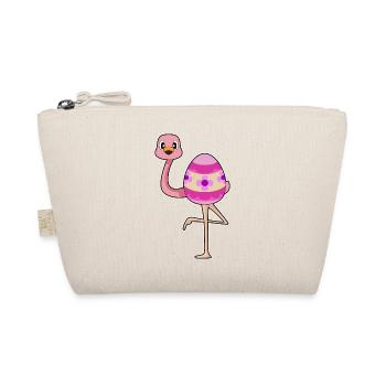 Flamingo Ostern Osterei - Bio-Täschchen - Natur - Vorne