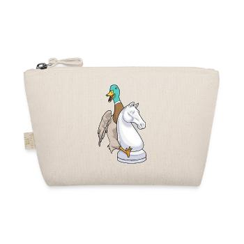 Ente Schachfigur Springer Schach - Bio-Täschchen - Natur - Vorne