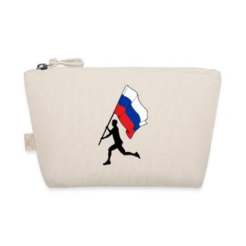 Flag Russia Man Running - Organic Pouch - nature - Front