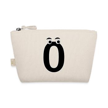 Number Zero 0 Kids Birthday Learn Math - Organic Pouch - nature - Front