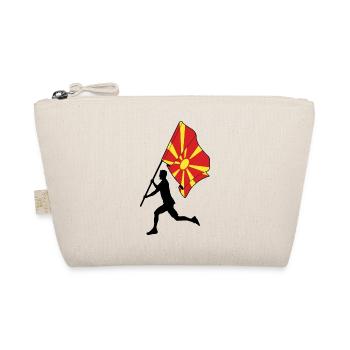 Flag North Macedonia man running - Organic Pouch - nature - Front