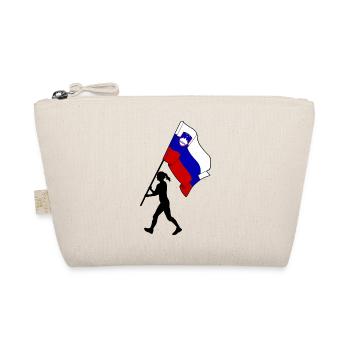 Drapeau Slovénie femme marchant - Trousse biologique - nature - Devant