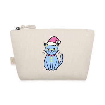 Meowy Christmas - Geschenk mit Katze - Bio-Täschchen - Natur - Vorne