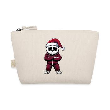 Panda Santa Claus - Organic Pouch - nature - Front