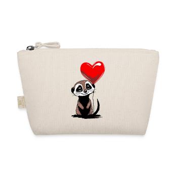Meerkat Heart Balloon - Heartful Creatures - Organic Pouch - nature - Front