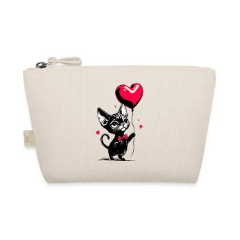 Katze Sphynx Herz Luftballon - Heartful Creatures - Bio-Täschchen - Natur - Vorne