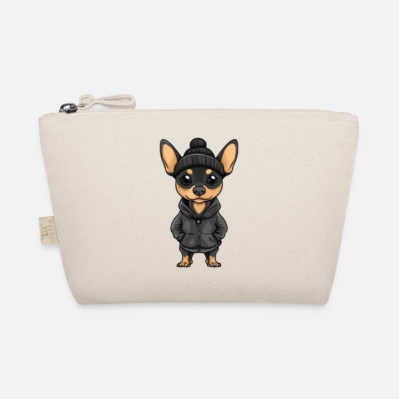 Pinscher Hund Cartoon Bio-Täschchen