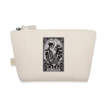The Lovers Skeletons Gothic Tarot Card Style - Organic Pouch - nature - Front