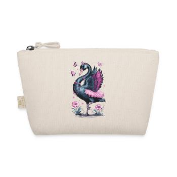 Eleganter Schwan für Schwan Fan - Bio-Täschchen - Natur - Vorne