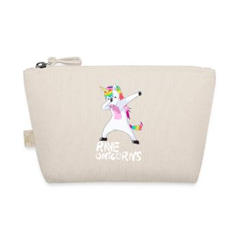 Logo Rave Licornes Texte blanc - Trousse biologique - nature - Devant