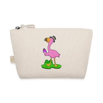 Flamingo Waffeleis - Bio-Täschchen - Natur - Vorne