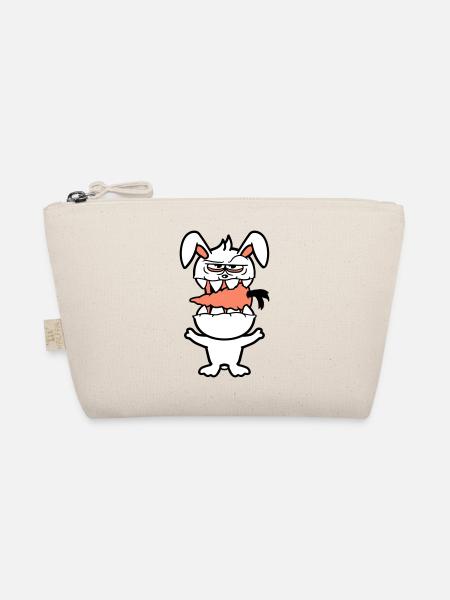 Bunny Monster Evil Carrot Carrot Halloween Horror - Organic Pouch - nature - Front