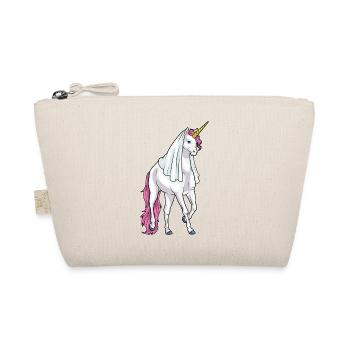 Einhorn Braut Schleier Hochzeit - Bio-Täschchen - Natur - Vorne