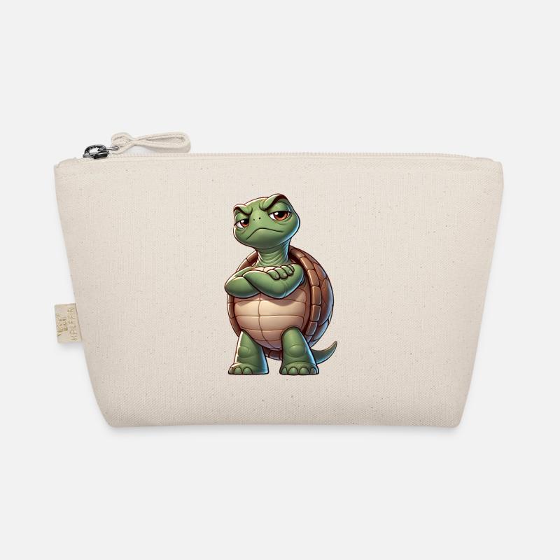 Skeptical Naughty Cartoon Turtle Funny Organic Pouch