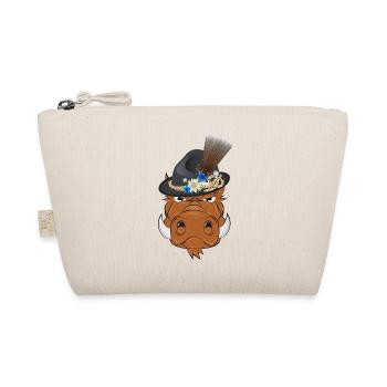 Wild boar with traditional hat – humorous motif - Organic Pouch - nature - Front