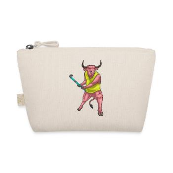 Stier Feldhockey Hockeyschläger - Bio-Täschchen - Natur - Vorne