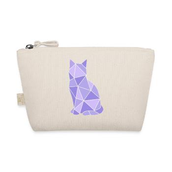 Geometric Cat Lavender - Organic Pouch - nature - Front