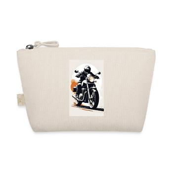 Motorrad | Biker | Motorradfahrer - Bio-Täschchen - Natur - Vorne