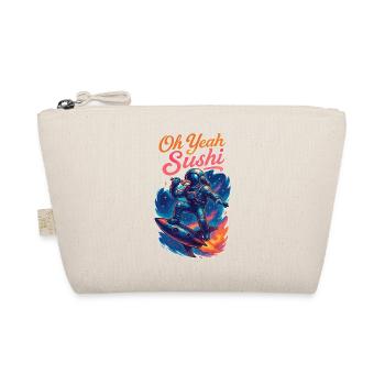 Sushi Astronaut Rocket Nigiri Gift - Organic Pouch - nature - Front