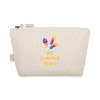 Summer Vibes Crème glacée Tongs Citation Vacances d’été - Trousse biologique - nature - Devant