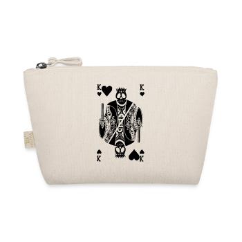 King of Hearts Black Skeleton - Organic Pouch - nature - Front
