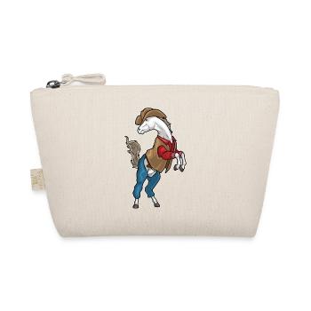 Pferd Cowboy Cowboyhut - Bio-Täschchen - Natur - Vorne