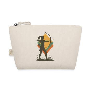 archery bow target archer silhouette - Organic Pouch - nature - Front