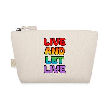 Regenbogen Retro Leben und Leben lassen Typografie - Bio-Täschchen - Natur - Vorne