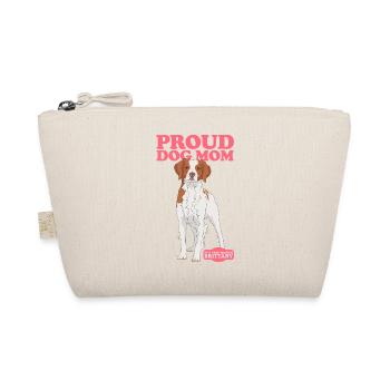 Brittany Mom Epagneul Breton Pointing Dog Gift - Organic Pouch - nature - Front