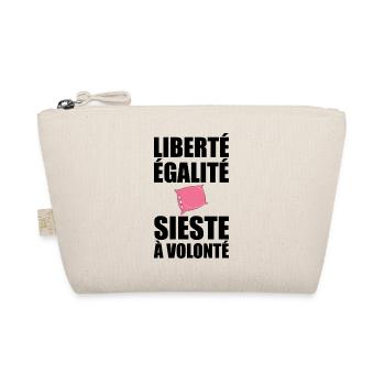Liberté Égalité Sieste à Volonté drôle français - Trousse biologique - nature - Devant
