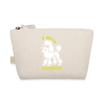 Expressive poodle with sunglasses - Organic Pouch - nature - Front