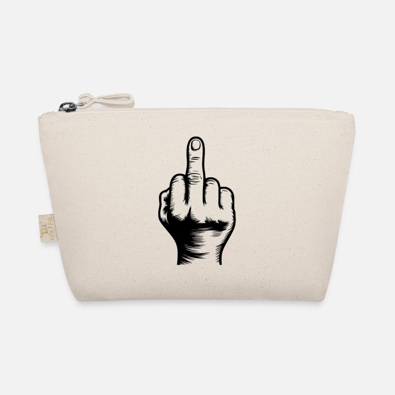 Middle finger Organic Pouch