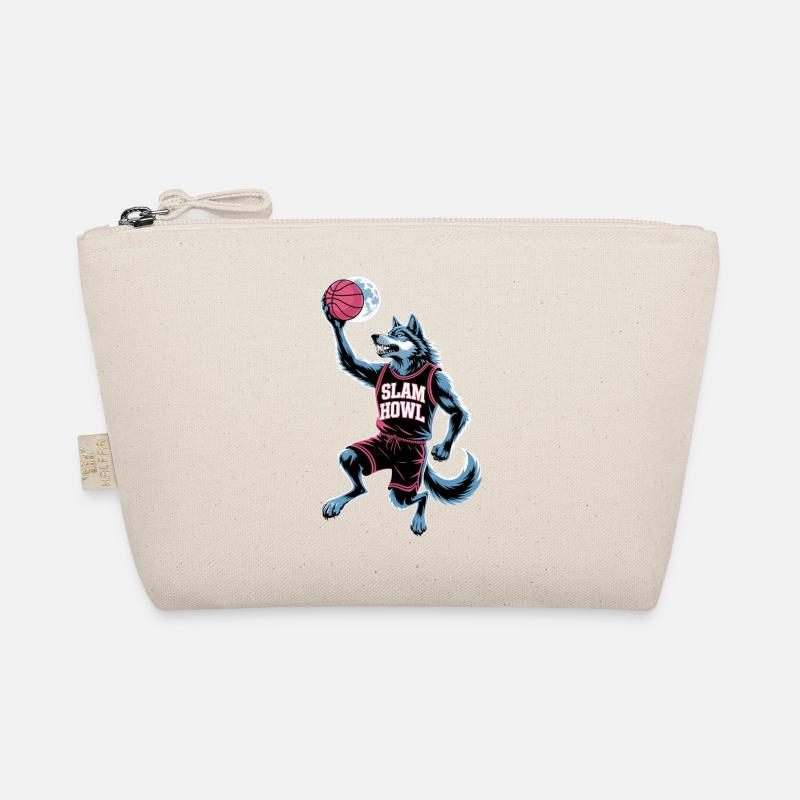 Slam Howl Basketball Wolf - Bio-Täschchen - Natur