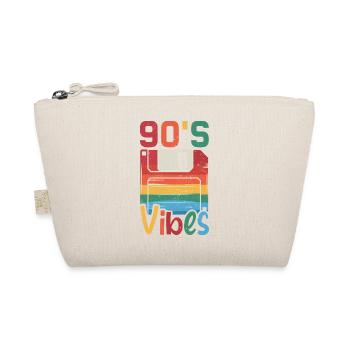 90's Vibes – Retro Design with Vintage Floppy Disk - Organic Pouch - nature - Front