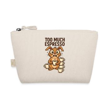 Too Much Espresso Bunny Animals Design Breakfast - Organic Pouch - nature - Front