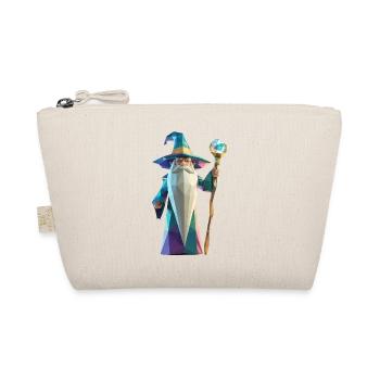 Wise Wizard - Cool Low Poly Logo - Organic Pouch - nature - Front