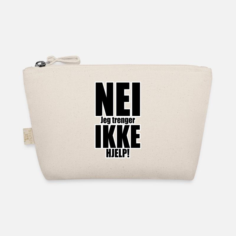 Nein, nicht helfen, Typografie - Bio-Täschchen - Natur
