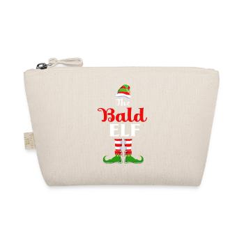 Elfe Elf Weihnachtsgeschenk Glatze - Bio-Täschchen - Natur - Vorne