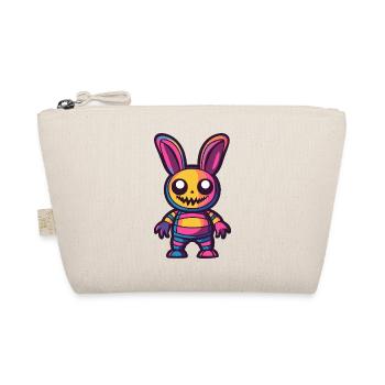 Hase Halloween Zombie - Bio-Täschchen - Natur - Vorne
