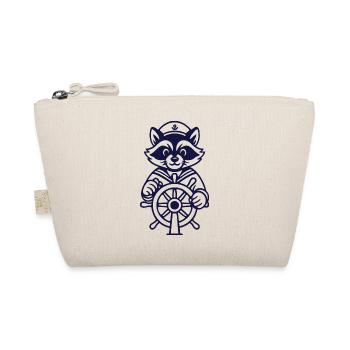 Raccoon Captain at the Helm - Organic Pouch - nature - Front