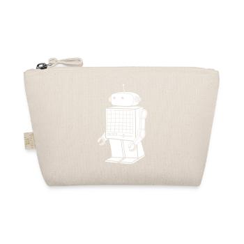 Retro Roboter – Vintage KI Android Design - Bio-Täschchen - Natur - Vorne