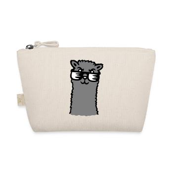 Lama Cool Sunglasses Alpaca Smug Guy - Organic Pouch - nature - Front