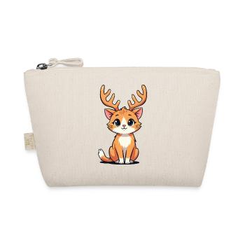 Reindeer Cat - Organic Pouch - nature - Front