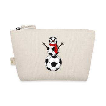 Soccer Cartoon Snowman - Organic Pouch - nature - Front
