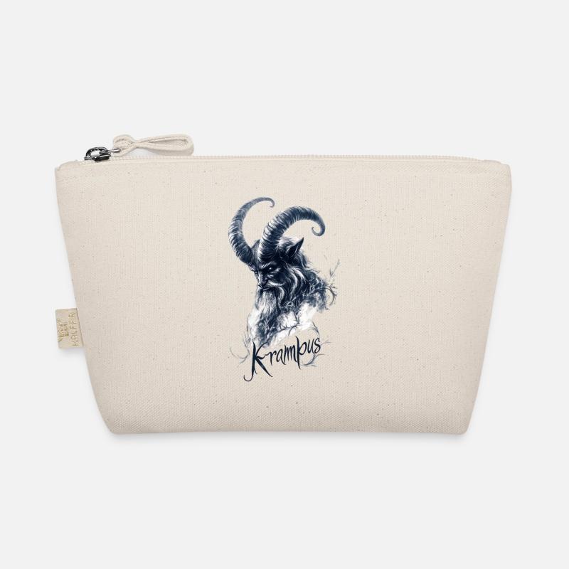 Krampus – gloomy black and white design, customs Organic Pouch