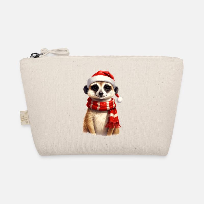 Erdmännchen zu Weihnachten Bio-Täschchen