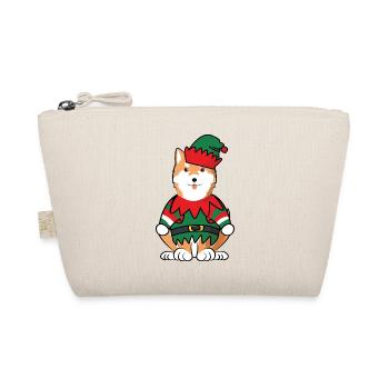 Shiba Inu Elf Kostüm Weihnachten faul DIY Kostüm - Bio-Täschchen - Natur - Vorne