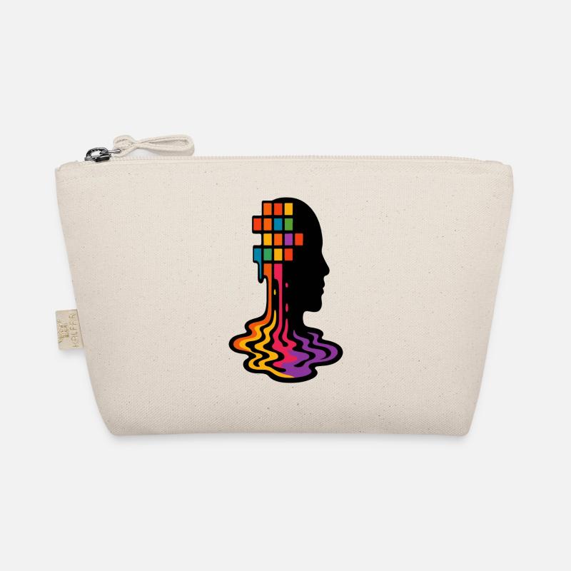 Regenbogen Pixel Schmelz Porträt Bio-Täschchen