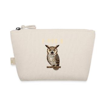 hibou grand-duc hibou drôle jeu de mots disant humour oiseau - Trousse biologique - nature - Devant